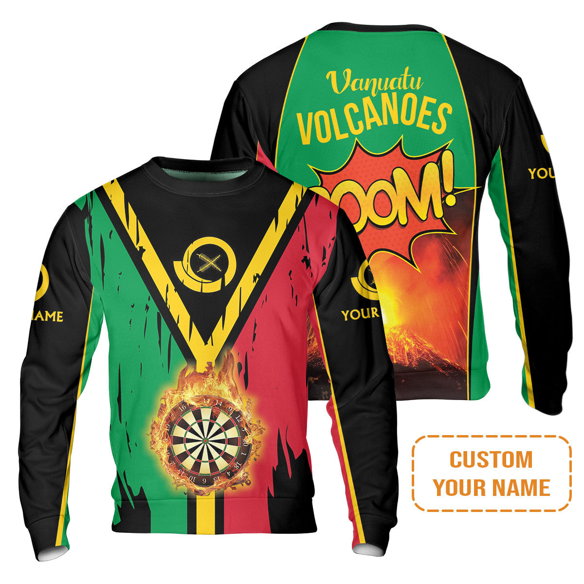 Darts Shirt Custom Name, Vanuatu Volcanoes Uniform, Personalized Shirt For Darts Lovers, Darts Players