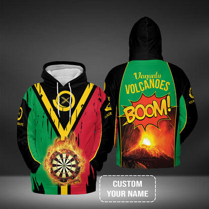 Darts Shirt Custom Name, Vanuatu Volcanoes Uniform, Personalized Shirt For Darts Lovers, Darts Players