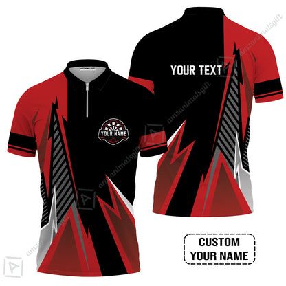 Customized Name & Text Darts Polo Shirt, Personalized Name Darts Polo Shirt