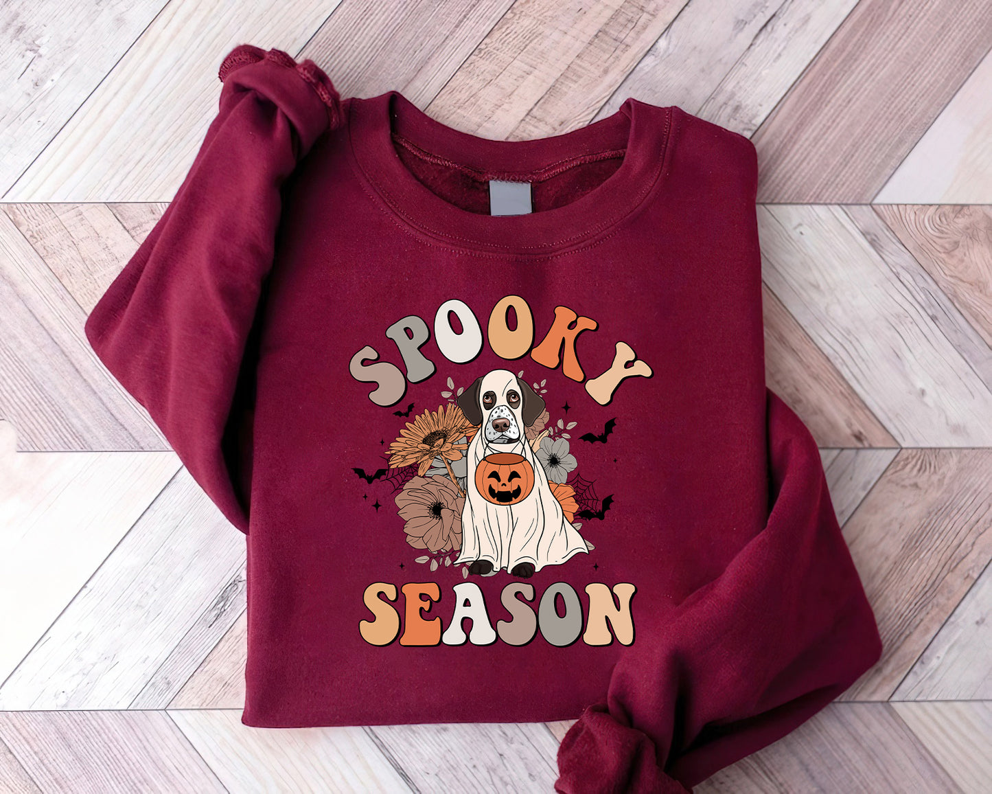 German Shorthaired Pointer Sweatshirt, Spooky Season German Shorthaired Pointer Sweatshirt, Halloween Dog Shirt, German Shepherd Dog Sweatshirt
