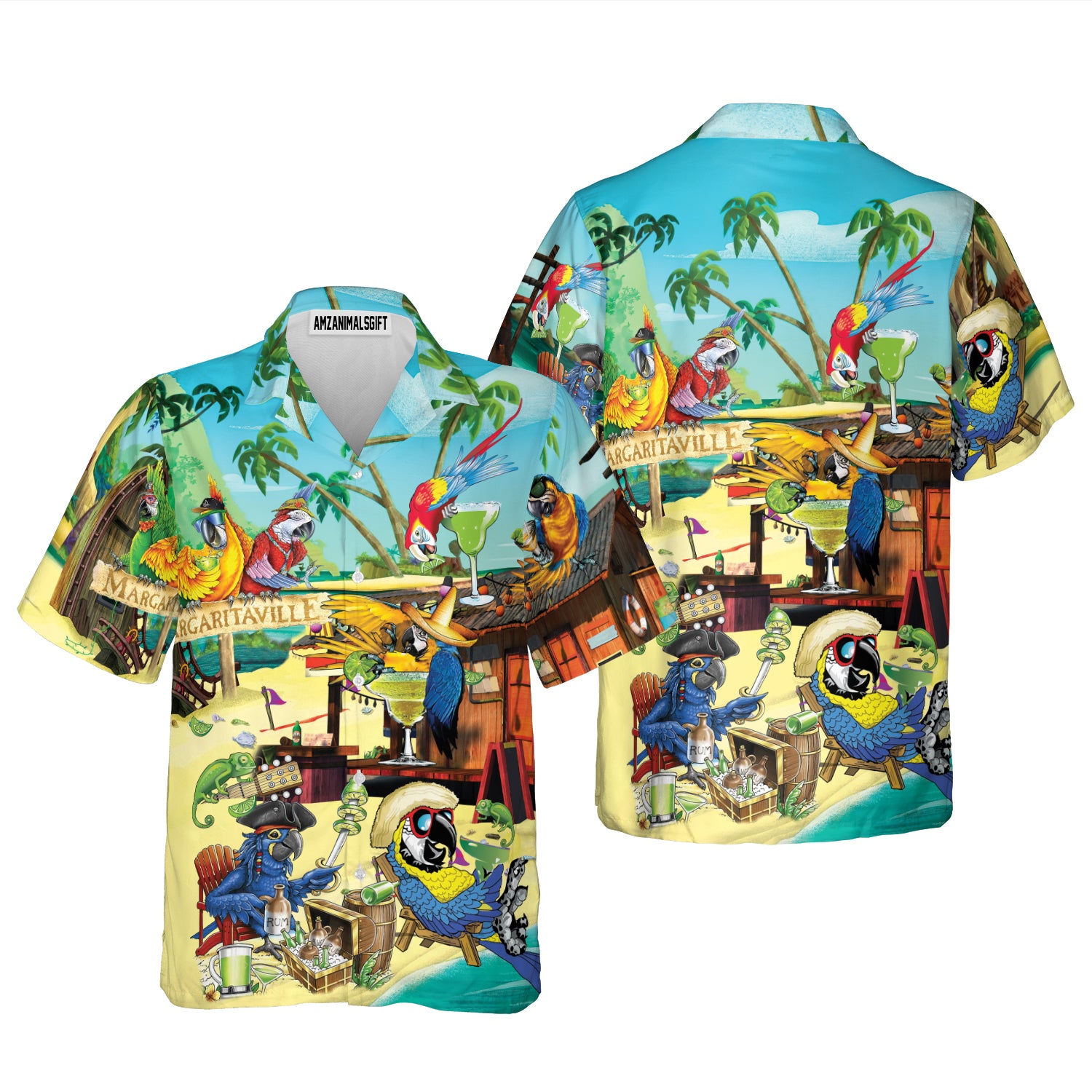 Parrot Aloha Hawaiian Shirt - Margaritaville Hawaiian Shirt, Funny Parrot In Summer Beach Party Hawaiian Shirt For Men, Women, Parrot Lover