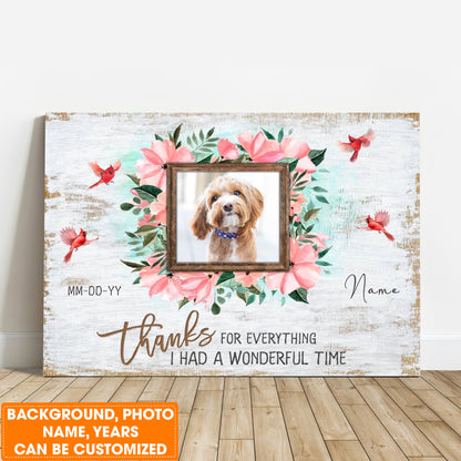 Personalized Dog Landscape Canvas, Custom Gift For Someone Who Lost A Pet Dog Memorial Gift Canvas Print, Perfect Gift For Dog Lovers, Friends, Family