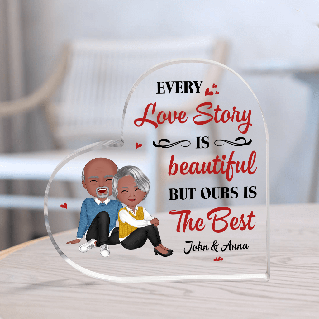 Personalized Couple Acrylic Ornament, Customized Every Love Story Is Beautiful But Ours Is The Best Acrylic Ornament, Best Ornament For Couple