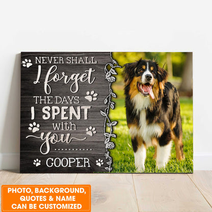 Personalized Dog Landscape Canvas, Custom Remember Pet Gift, Perfect Gift For Dog Lovers, Friends, Family