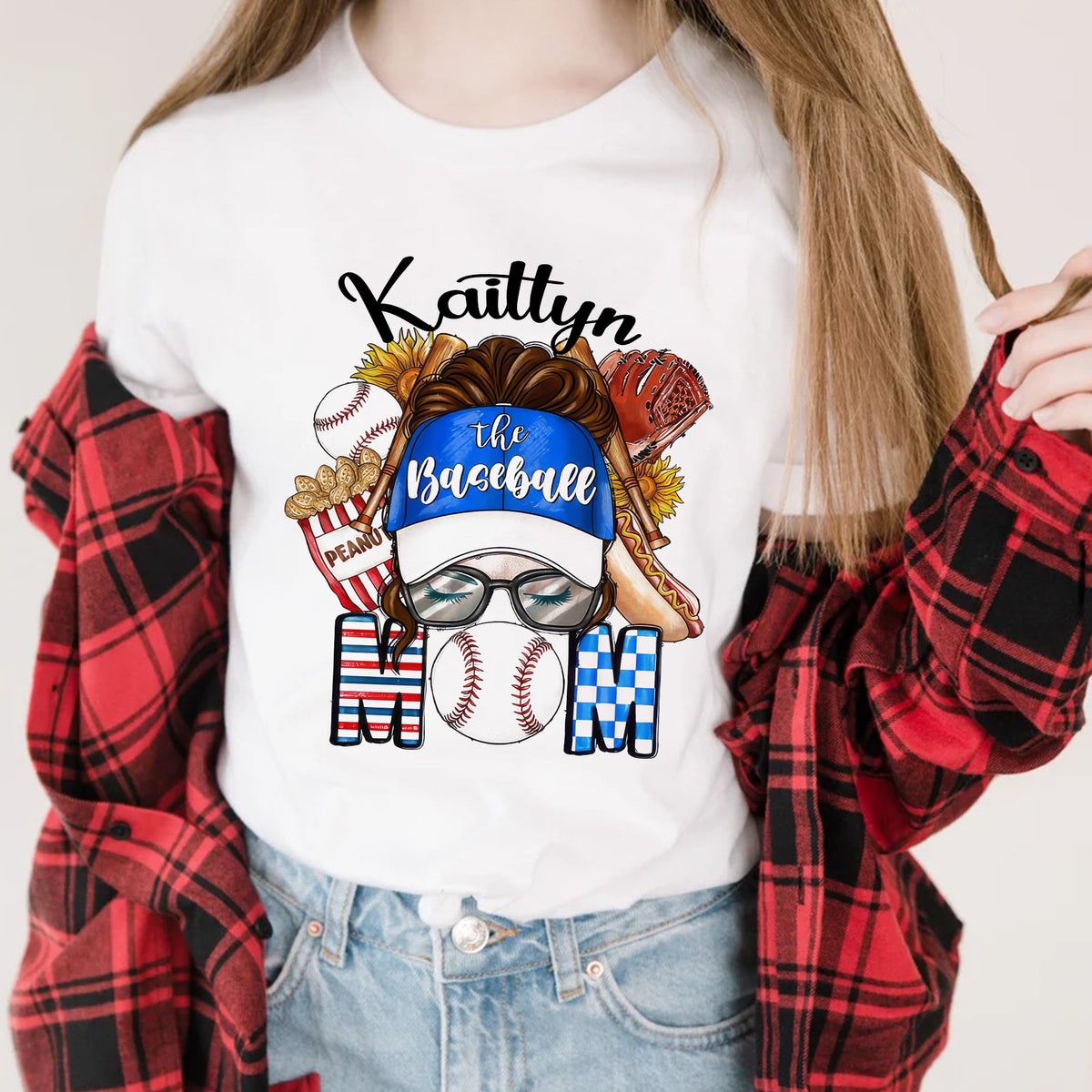 Baseball Mom Shirt Customized Name, The Baseball Mom Perfect Outfit, Best Gift Idea For Her