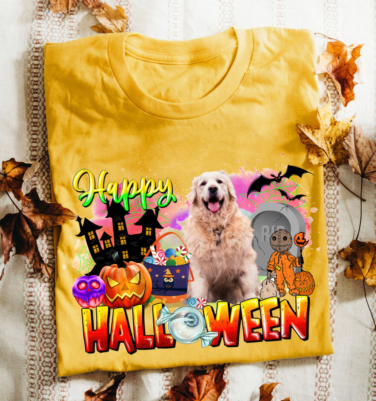 Halloween Shirt Customized Dog Cat Pets Photo, Perfect Cute Halloween Outfit For Dog Mom, Cat Mom, Pets Lovers