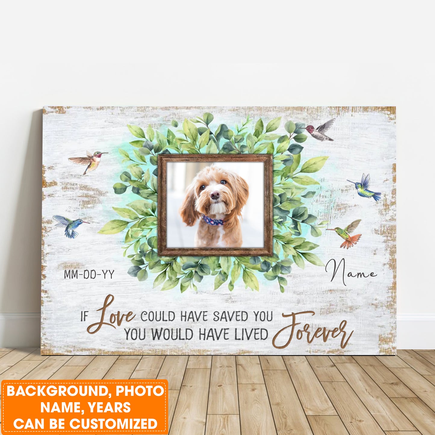 Personalized Dog Landscape Canvas, Custom Gift For Someone Who Lost A Pet Dog Memorial Gift Canvas Print, Perfect Gift For Dog Lovers, Friends, Family