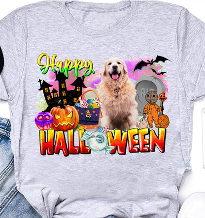 Halloween Shirt Customized Dog Cat Pets Photo, Perfect Cute Halloween Outfit For Dog Mom, Cat Mom, Pets Lovers