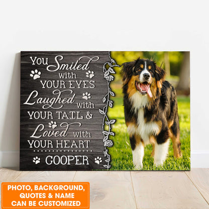 Personalized Dog Landscape Canvas, Custom Remember Pet Gift, Perfect Gift For Dog Lovers, Friends, Family