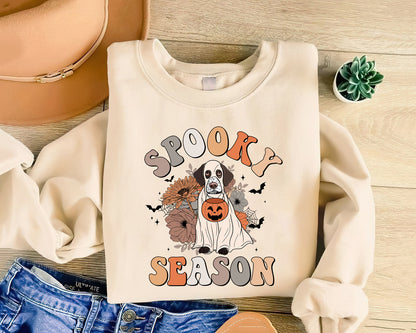 German Shorthaired Pointer Sweatshirt, Spooky Season German Shorthaired Pointer Sweatshirt, Halloween Dog Shirt, German Shepherd Dog Sweatshirt