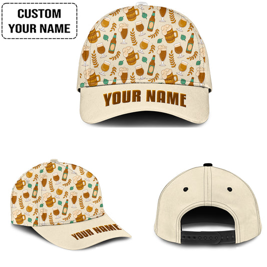 Custom Cream Pattern Design Oktoberfest Beer Festival Performance Embroidered Cap