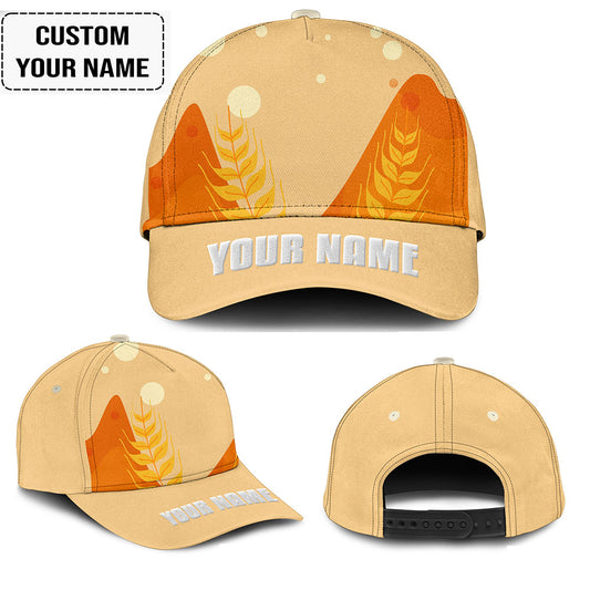 Custom Orange Beer Pattern Design Oktoberfest Beer Festival Performance Embroidered Cap