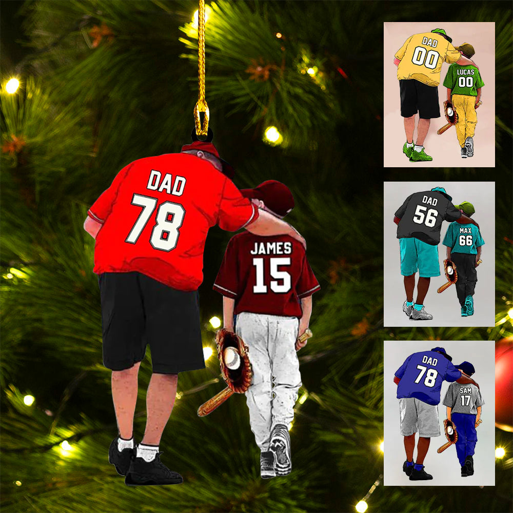 Customized Photo Baseball Players Acrylic Christmas Acrylic Ornament Gift For Baseball Lovers - Gift For Baseball Players, Dad, Son, Coach