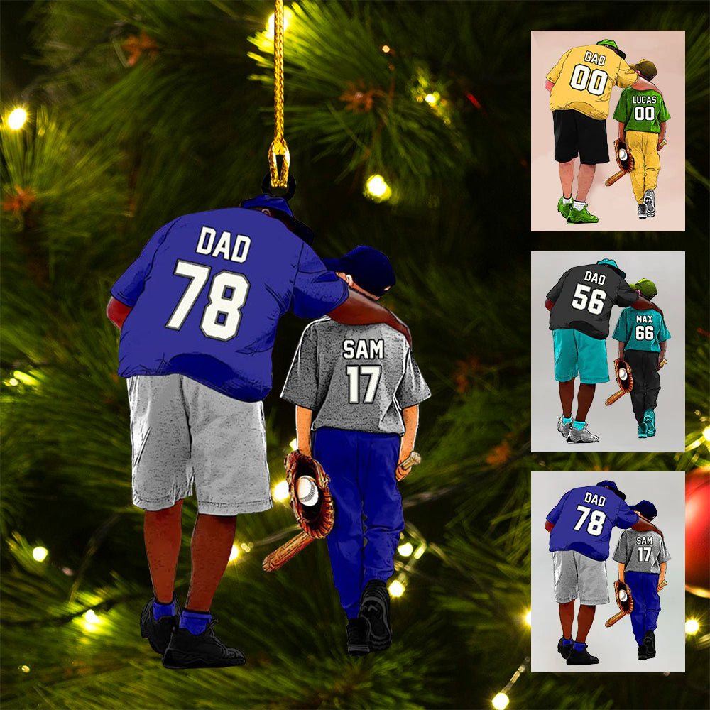 Customized Photo Baseball Players Acrylic Christmas Acrylic Ornament Gift For Baseball Lovers - Gift For Baseball Players, Dad, Son, Coach