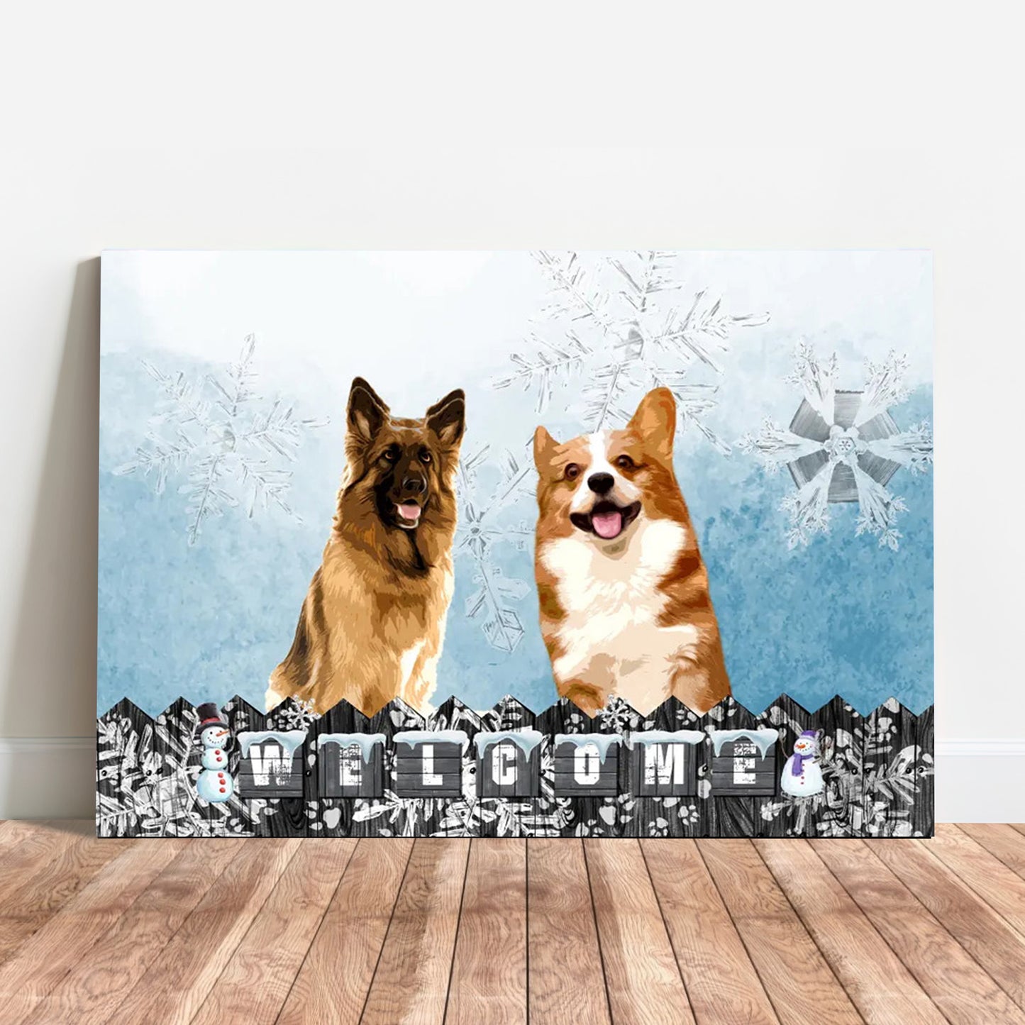 Custom Photo Dog Landscape Canvas, Pet Loss Gift, Personalized Dog Memorial Gifts Canvas Wall Art - Memorial Gift For Dog Lover, Pet Lovers