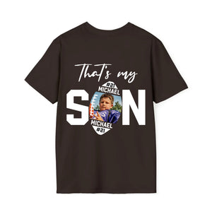 Baseball Shirt Customized Son Photo And Name That's My Son, Perfect Gift And Outfit For Mom, Dad, Baseball Family