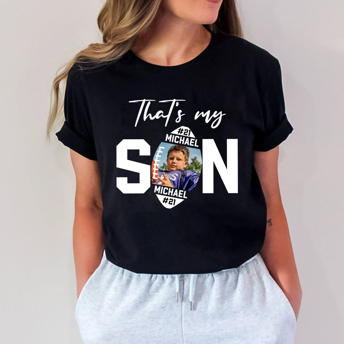 Baseball Shirt Customized Son Photo And Name That's My Son, Perfect Gift And Outfit For Mom, Dad, Baseball Family
