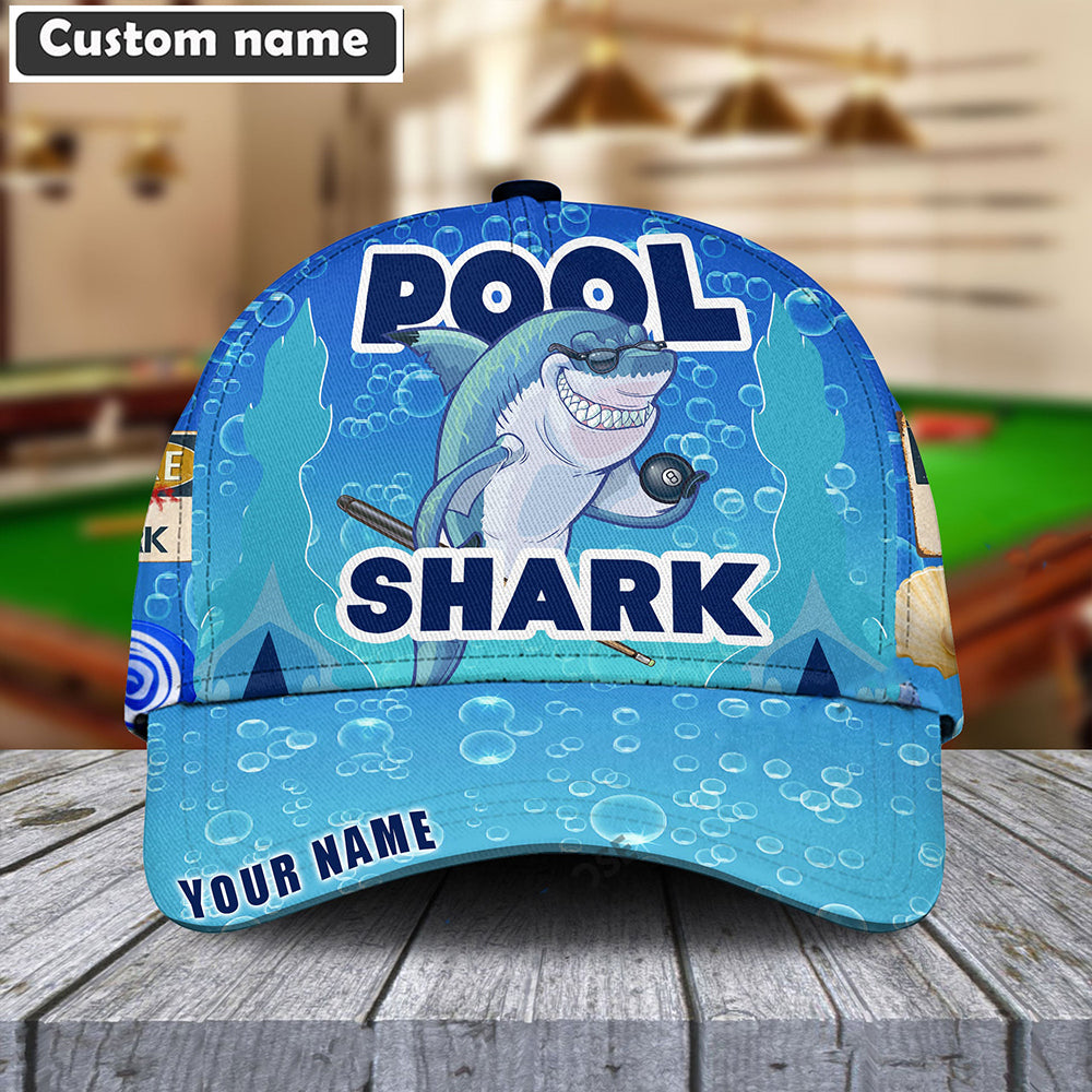 Customized Billiard Cap, Billiard Pools Pool Shark Personalized Name Hats, Best Billiard Pool Hat For Billiard Players