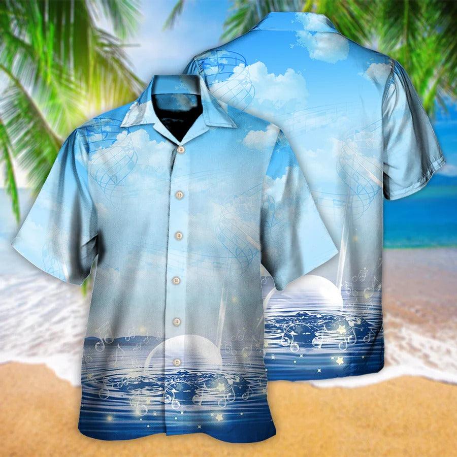 Music Hawaiian Shirt, Music Blue Sky Hawaiian Shirt, Music Sounds Of Nature Aloha Shirt For Men And Women - Perfect Gift For Music Lovers - Amzanimalsgift