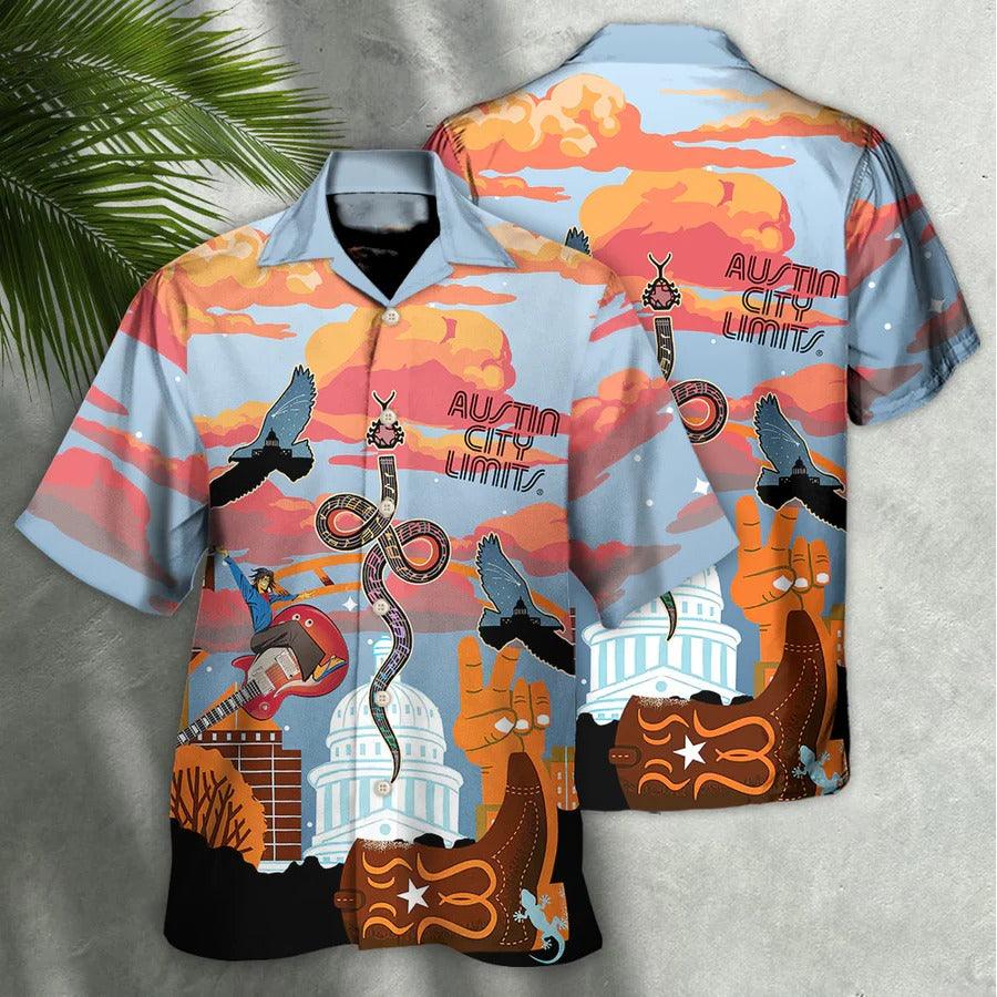 Music Hawaiian Shirt, Music Event Austin City Limits Hawaiian Shirt, Music Festival My City Festival Aloha Shirt For Men - Perfect Gift For Music Lovers - Amzanimalsgift