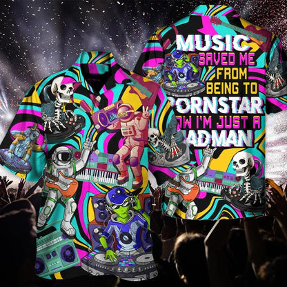 Music Hawaiian Shirt, Music Festival, Music Saved Me From Being A Pornstar Aloha Shirt For Men And Women - Perfect Gift For Music Lovers - Amzanimalsgift