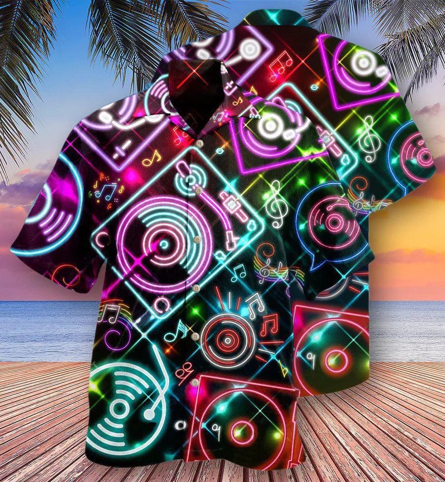 Music Hawaiian Shirt, Music Melody Hawaiian Shirt, Music Record Player In Memory Aloha Shirt For Men And Women - Perfect Gift For Music Lovers - Amzanimalsgift