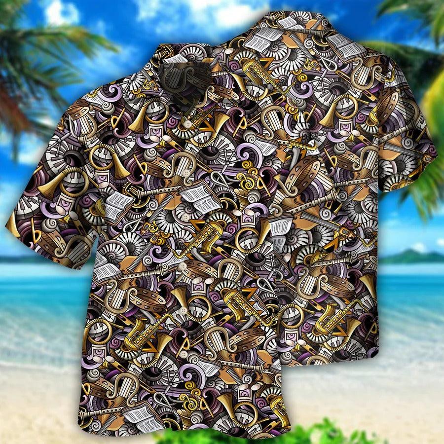 Music Hawaiian Shirt, Musical Instrument Hawaiian Shirt, Music Classical Make Me Happy Aloha Shirt For Men - Perfect Gift For Music Lovers - Amzanimalsgift