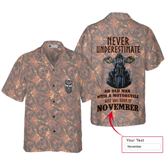Never Underestimate An Old Man With A Motorcycle Custom Hawaiian Shirt, Personalized Colorful Summer Aloha Shirt For Men Women, Gift For Friend, Team - Amzanimalsgift