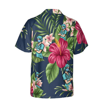 Nurse Aloha Hawaiian Shirts For Summer, Tropical Hawaiian Clothing Men Women For Nurse Beach, Nursing Gift For Friend, Family, Nurse Lovers - Amzanimalsgift