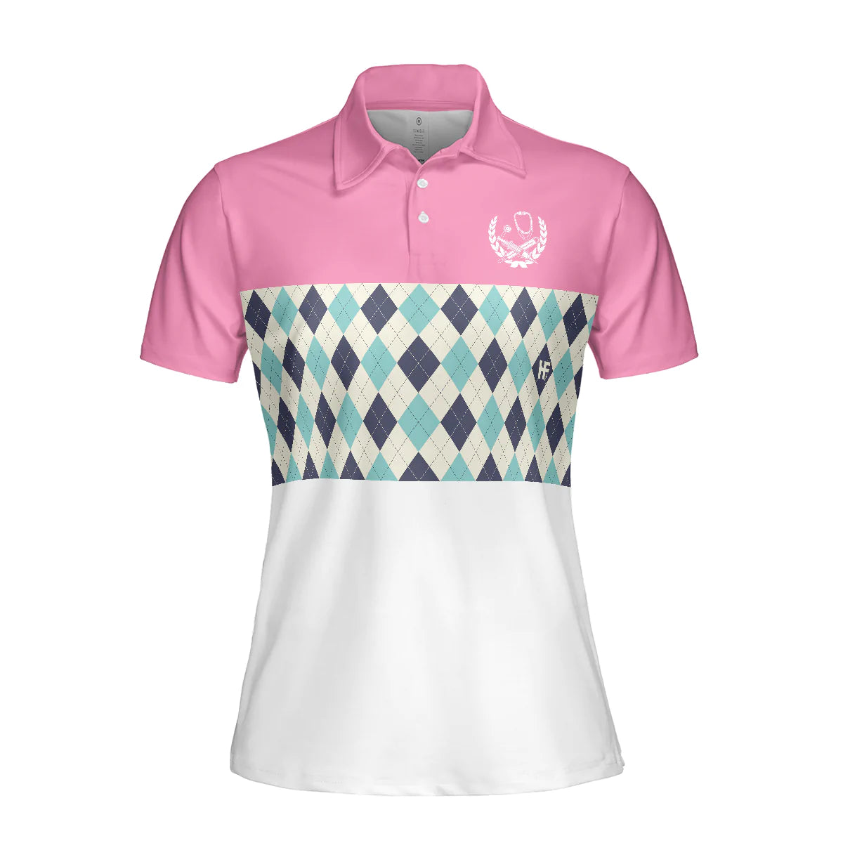 Nurses Women Polo Shirt, Pink Argyle Pattern Polo Shirt, I Was Born To Be A School Nurse Polo Shirt For Ladies - Gift For Women, Nurses - Amzanimalsgift