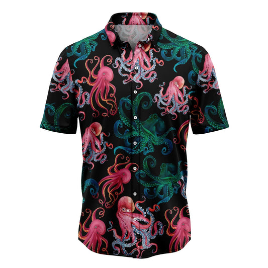 Octopus Hawaiian Shirt, Octopus Party Summer Aloha Shirt For Men And Women - Perfect Gift For Husband, Boyfriend, Friend, Family, Wife - Amzanimalsgift