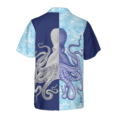 Octopus Hawaiian Shirt, Tropical Summer Octopus Hawaiian Shirt For Men - Perfect Gift For Husband, Boyfriend, Friend, Family - Amzanimalsgift