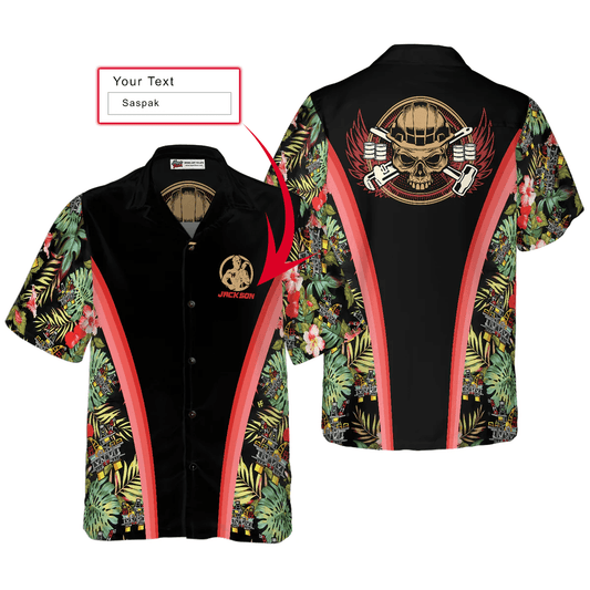Oilfield Man Custom Name Hawaiian Shirt, Personalized Oilfield Man Tropical Custom Aloha Shirt For Men - Perfect Gift For Oilfield Man, Friend, Family - Amzanimalsgift