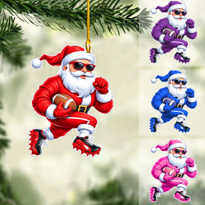 Personalized American Football Christmas Ornament, Santa Play American Football, Custom Ornament Christmas Gift, Keychain American Football, Car Ornament American Football