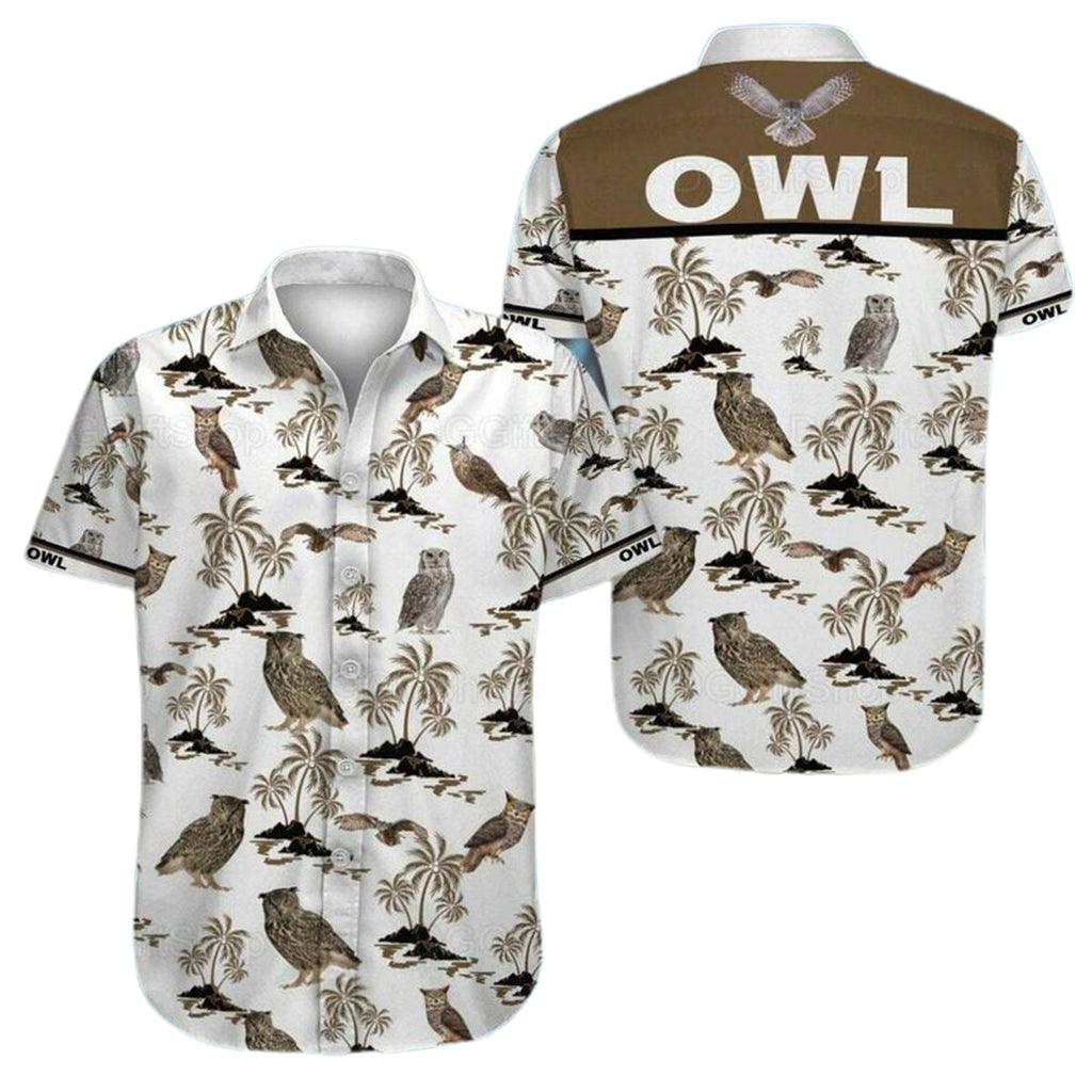 Owl Aloha Hawaiian Shirt - Owl Summer Hawaiian Shirt, Owl Pattern Island Shirt For Men & Women, Owl Lover - Amzanimalsgift