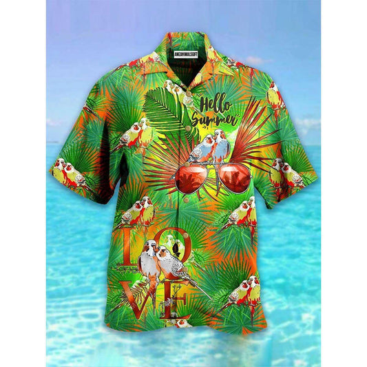 Parrot Aloha Hawaiian Shirt, Hello Summer Hawaiian Shirt, Parrot It’s 5 O’clock Somewhere Hawaiian Shirt For Men & Women, Parrot Lover - Amzanimalsgift