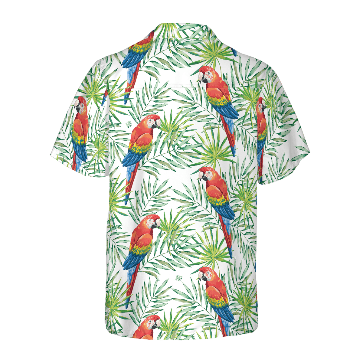 Parrot Hawaiian Shirt, Macaw Parrots, Green Palm Leaves Aloha Shirt For Men - Perfect Gift For Husband, Boyfriend, Friend, Family - Amzanimalsgift