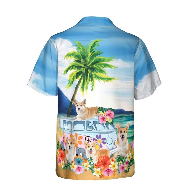 Pembroke Welsh Corgi Aloha Hawaiian Shirts For Summer, Cute Corgi Dog Tropical Floral Hawaiian Set For Men Women, Gift For Dog Lovers, Dog Mom Dad - Amzanimalsgift