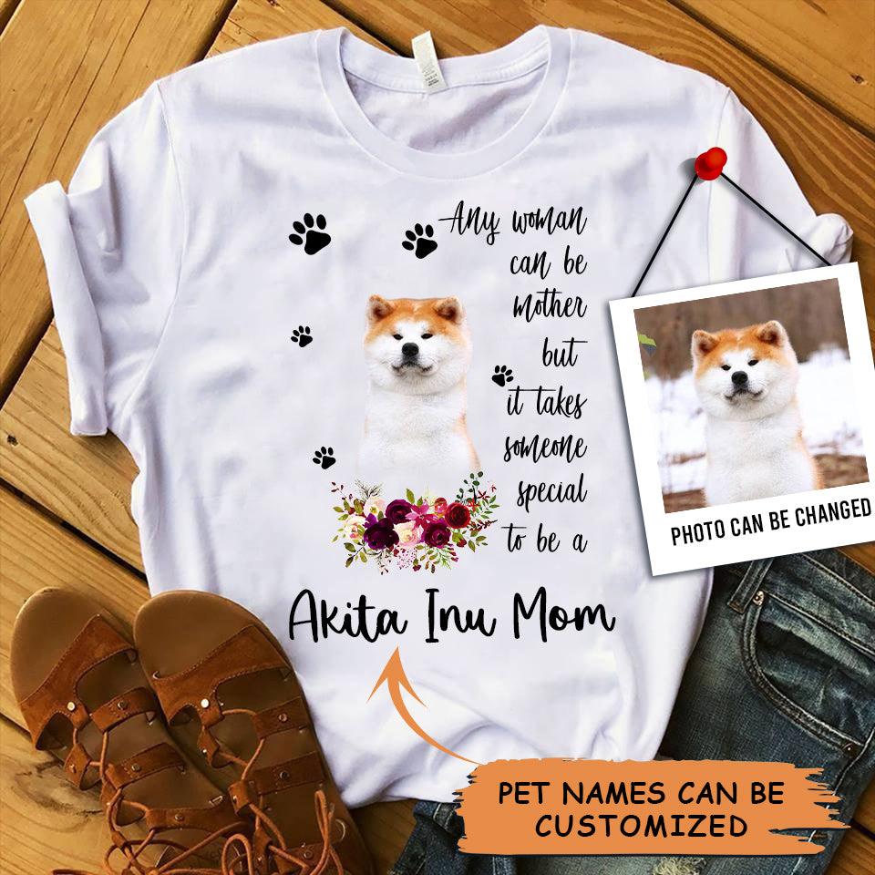 Personalized Akita Inu Mom T Shirts, Happy Mother's Day From Akita Inu For Humans, Women's Akita Inu Gifts Akita Inu Cute Akita Inu Puppy T Shirts - Amzanimalsgift