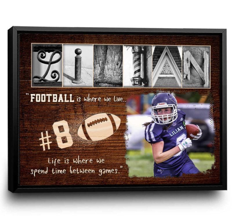 Personalized American Football Landscape Canvas - I Never Dreamed I Would Be A Super Cool Football Player Canvas For Friend, Family, Football Lover - Amzanimalsgift