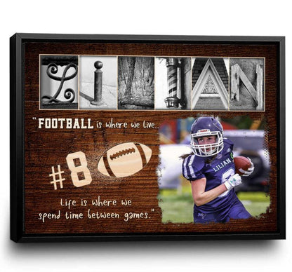 Personalized American Football Landscape Canvas - I Never Dreamed I Would Be A Super Cool Football Player Canvas For Friend, Family, Football Lover - Amzanimalsgift