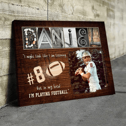 Personalized American Football Landscape Canvas - I Never Dreamed I Would Be A Super Cool Football Player Canvas For Friend, Family, Football Lover - Amzanimalsgift