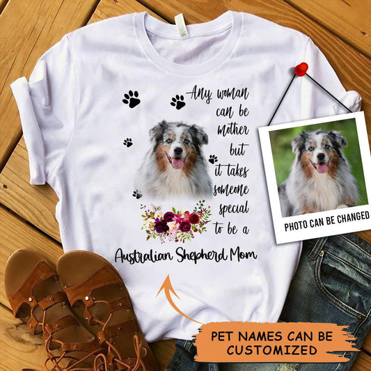 Personalized Australian Shepherd Mom T Shirts, Happy Mother's Day From Australian Shepherd For Humans, Women's Australian Shepherd Gifts T Shirts - Amzanimalsgift