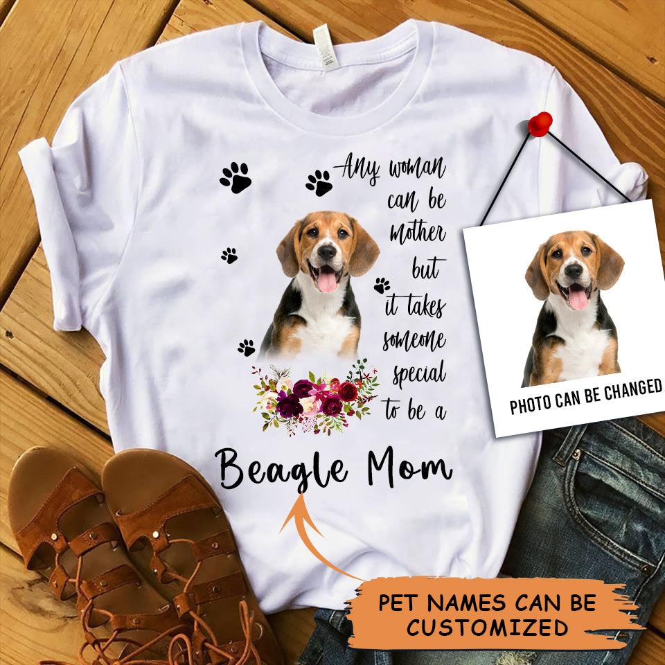 Personalized Beagle Mom T Shirts, Happy Mother's Day From Beagle For Humans, Women's Beagle Gifts Beagle Cute Beagle Puppy T Shirts - Amzanimalsgift