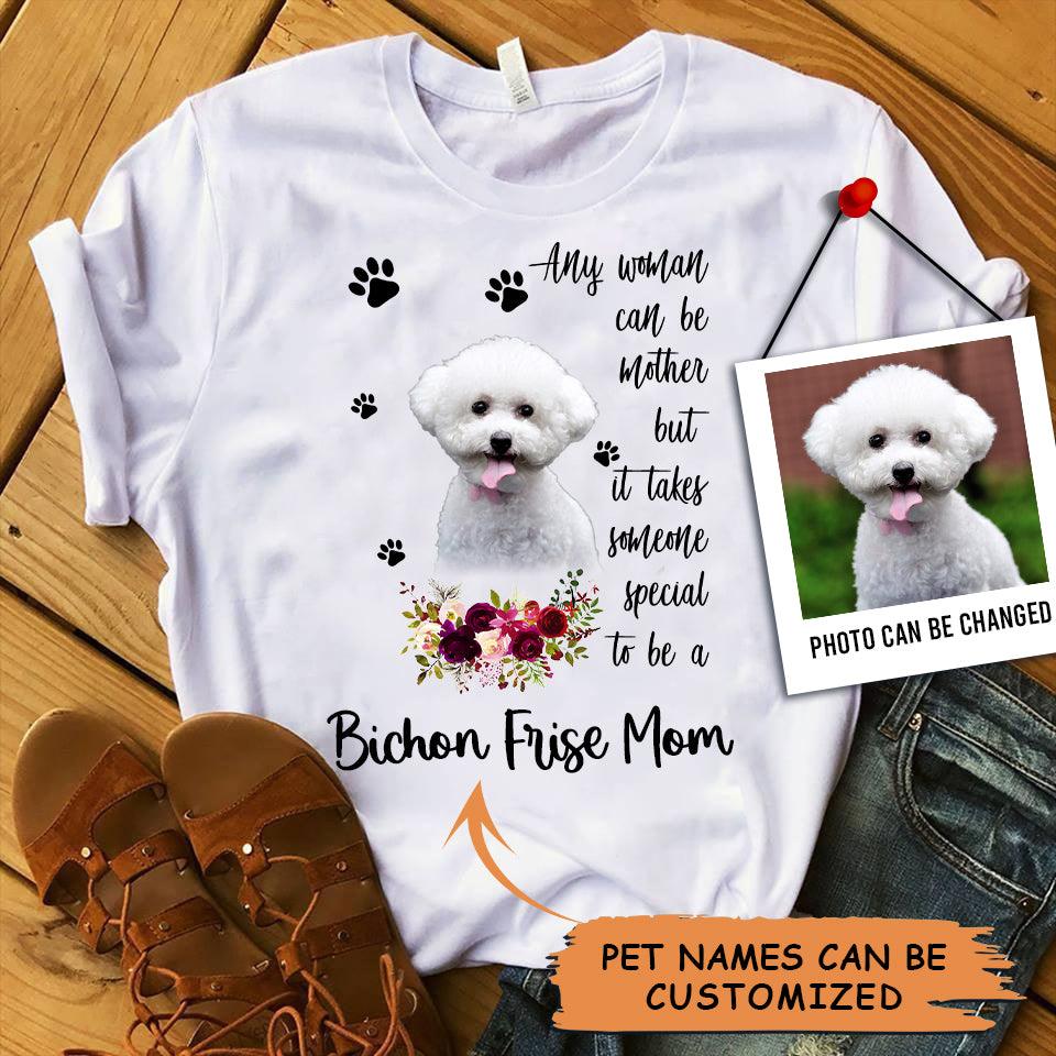 Personalized Bichon Frise Mom T Shirts, Happy Mother's Day From Bichon Frise For Humans, Women's Bichon Frise Gifts Bichon Frise Cute T Shirts - Amzanimalsgift