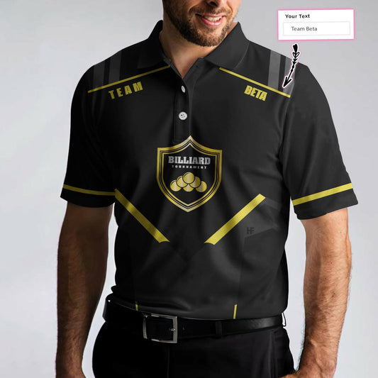 Personalized Billiards Men Polo Shirt, Golden Team Billiards Team Custom Shirt For Men, Best Custom Billiards Gift - Amzanimalsgift
