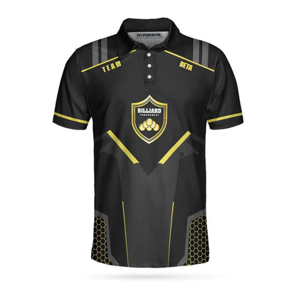 Personalized Billiards Men Polo Shirt, Golden Team Billiards Team Custom Shirt For Men, Best Custom Billiards Gift - Amzanimalsgift