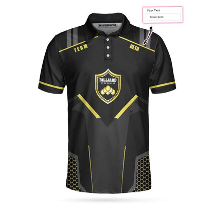 Personalized Billiards Men Polo Shirt, Golden Team Billiards Team Custom Shirt For Men, Best Custom Billiards Gift - Amzanimalsgift
