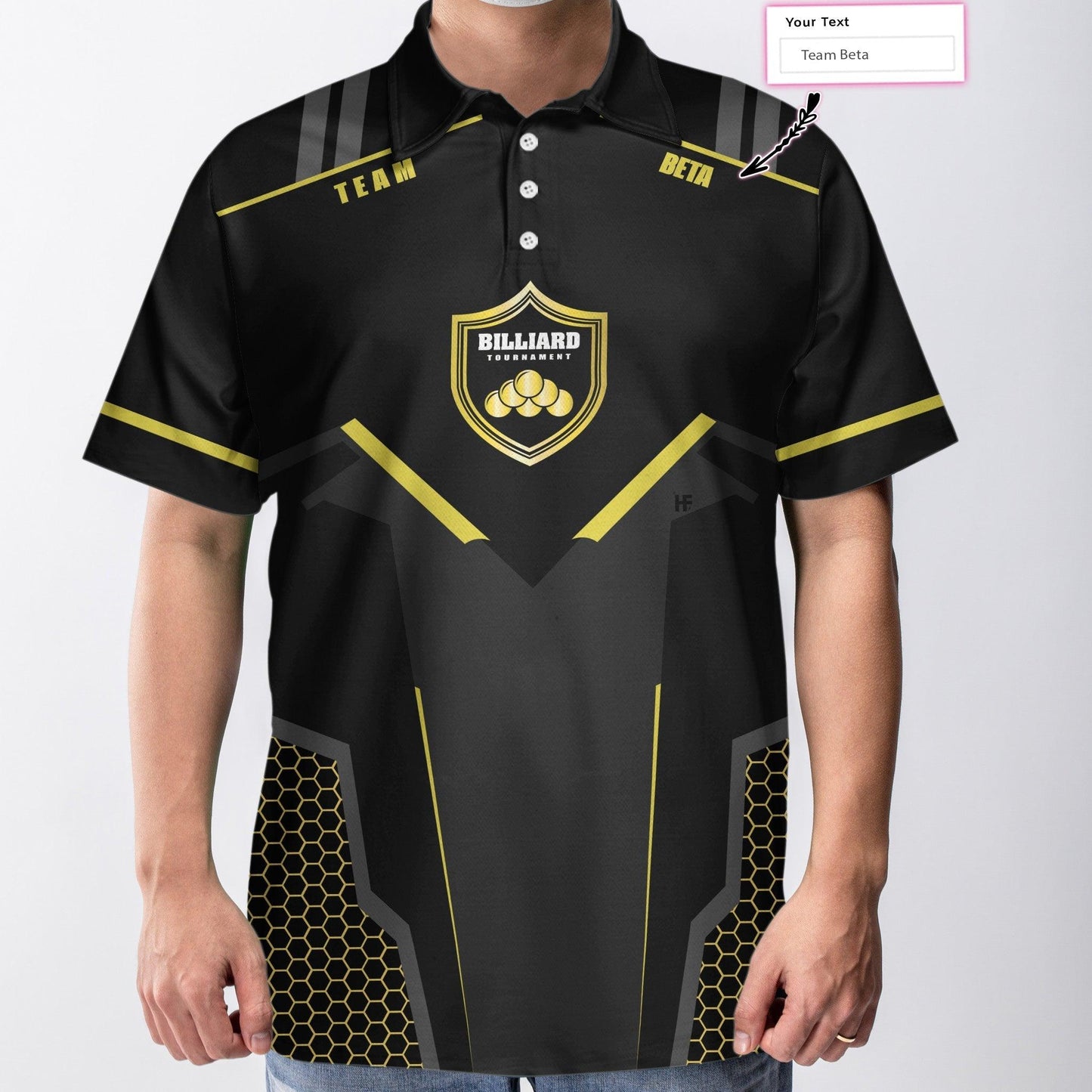 Personalized Billiards Men Polo Shirt, Golden Team Billiards Team Custom Shirt For Men, Best Custom Billiards Gift - Amzanimalsgift