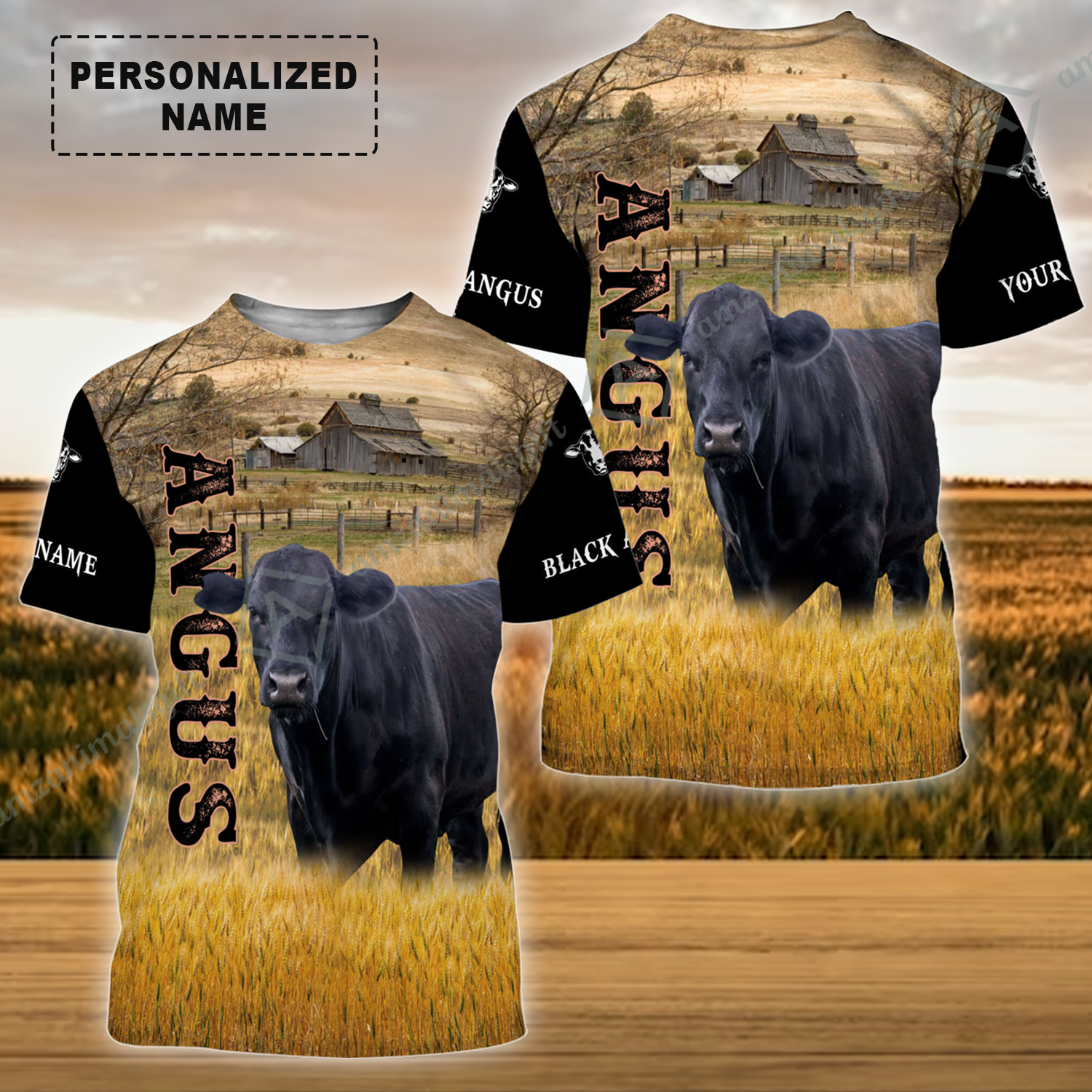 Personalized Black Angus Cattle Hoodie, Angus Cattle On The Farm Hoodie For Friend, Family, Farmer, Black Angus Lovers